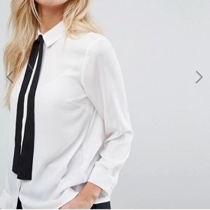 ASOS Blouse with Contrast Neck Tie